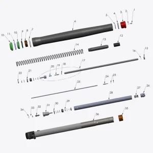 2025-CX50FWE-Fork-Leg assembly-Brake Side