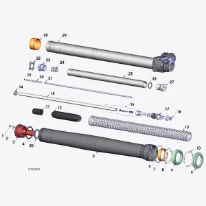 2025 CX65 Fork - Leg Assembly - Non Brake Side