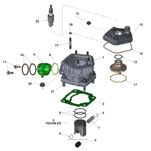 Cobra CX50JR - Engine – Top End