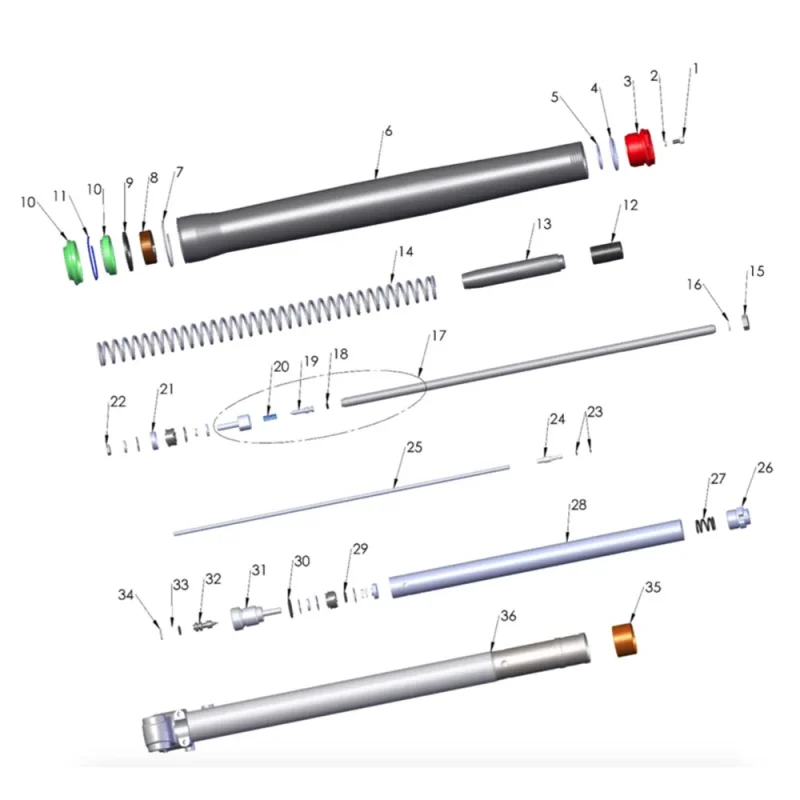 Cobra CX50JR - Fork – Leg Assembly – Brake Side