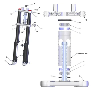 Cobra CX50JR - Forks & Triple Clamps