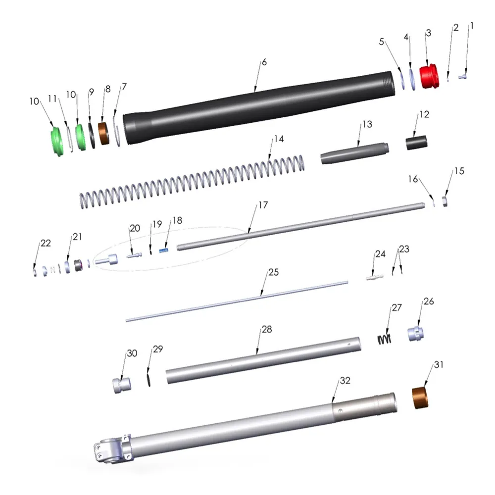 Forks – Leg Assembly – Non-Brake Side
