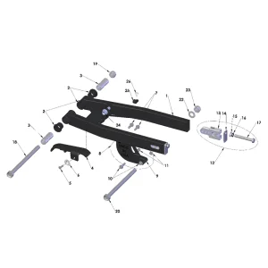 Cobra CX50JR - Swingarm Assembly