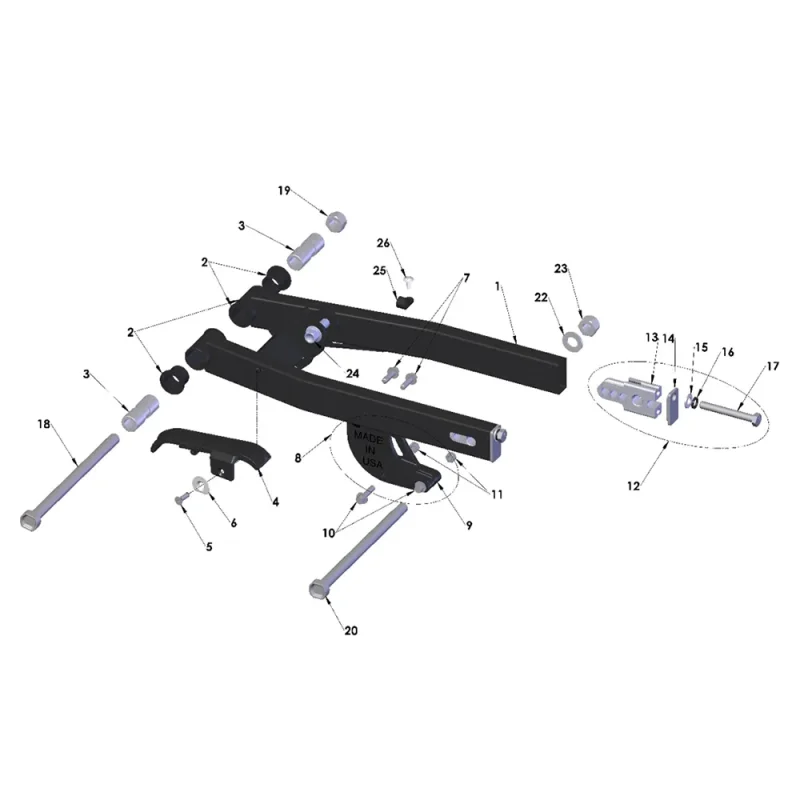 Cobra CX50JR - Swingarm Assembly
